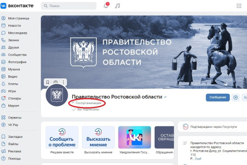 Число подписчиков официальных групп властей Ростовской области достигло 2 млн