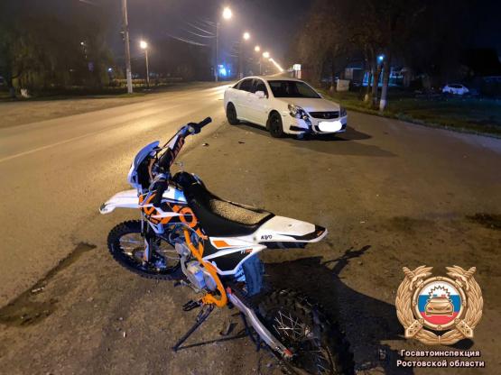 14-летний подросток на питбайке пострадал в ДТП с иномаркой под Ростовом