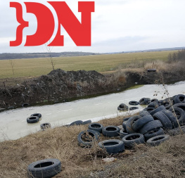 В канале с рыбой под Ростовом обнаружили свалку автомобильных шин 