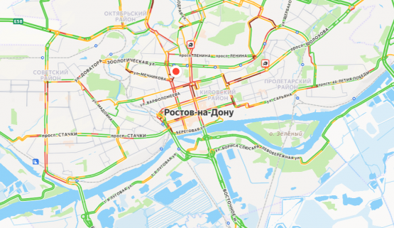 Ростов парализовали восьмибалльные пробки