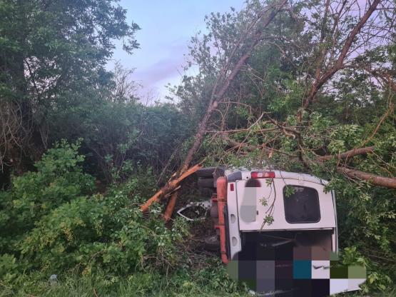 Пассажирский автобус из Сальска врезался в дерево в Ставропольском крае, два человека погибли 