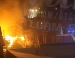 Двухэтажный дом загорелся в Ростове на Лермонтовской