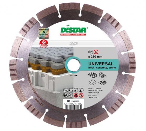 Алмазный диск для болгарки Distar 1A1RSS Bestseller Universal – преимущества