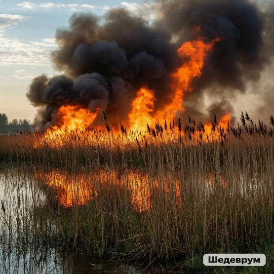 В пойме Дона под Ростовом вспыхнул новый ландшафтный пожар 